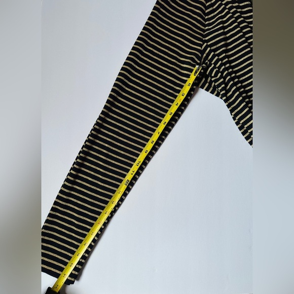 Ralph Lauren Women's Top Sz XL Striped Metallic Black Gold long sleeve Boat Neck - Picture 8 of 8